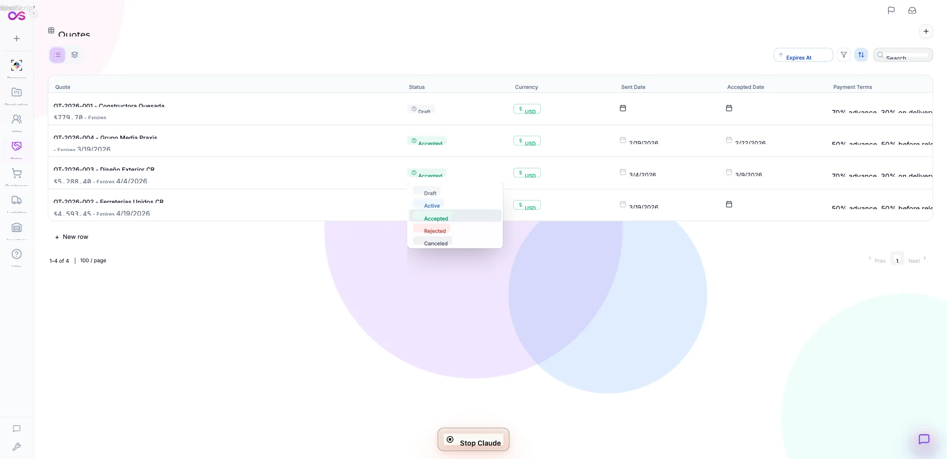 Casa subcontractor portal with schedules and COI tracking
